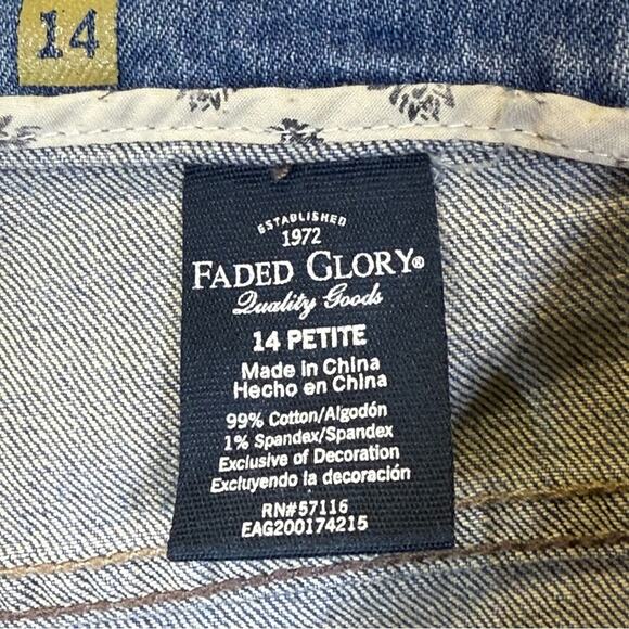 Faded Glory Blue Straight Jeans with Classic Stitching. Size 14P. Excellent cond - Picture 5 of 6